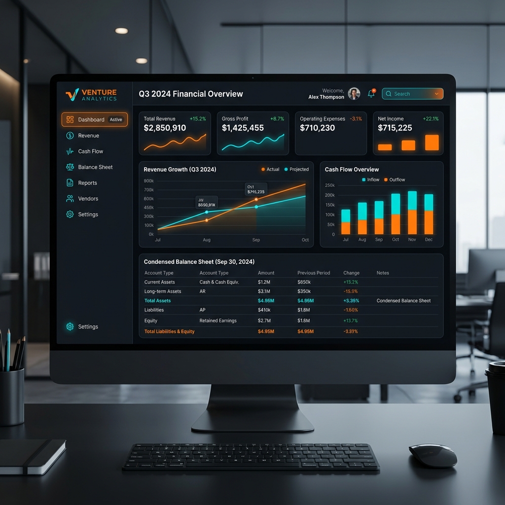 Accounting and Inventory Software Dashboard