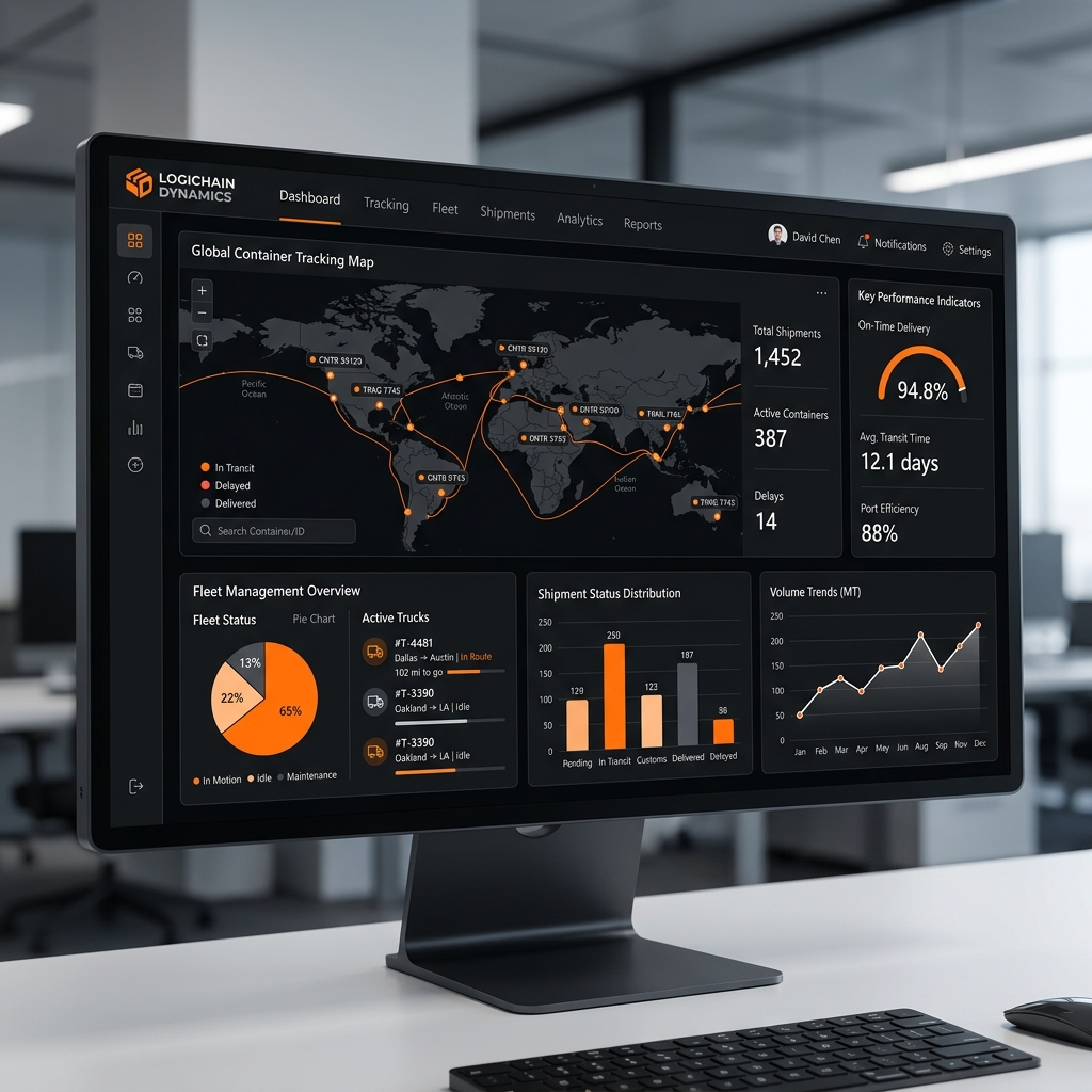 Freight Forwarding Logistics Software Dashboard